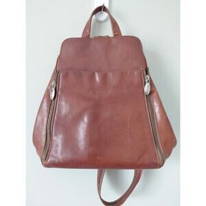 Firenze Italian Leather Backpack Satchel Purse